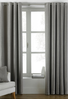 Atlantic Eyelet, Grey - Ready Made Curtains